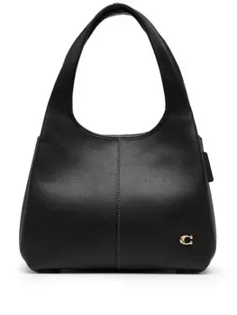 Сумка-тоут Lana из зернистой кожи Coach, черный