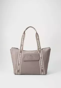 Сумка-тоут LARGE TOTE KARL LAGERFELD, серый