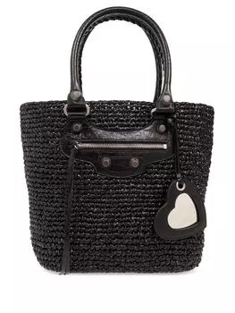 Сумка-тоут Le Cagole Panier среднего размера Balenciaga, черный