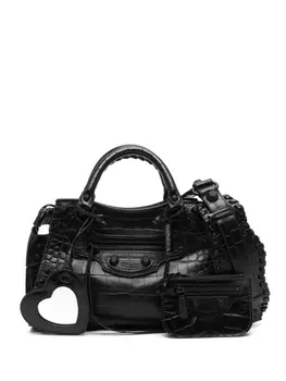 Сумка-тоут Le Cagole размера мини Balenciaga, черный