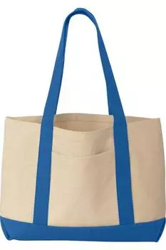 Сумка-тоут Liberty Bags Leeward Boater, цвет natural/ royal