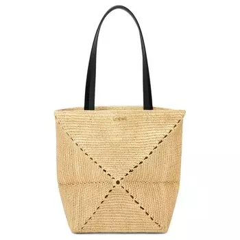 Сумка-тоут Loewe Puzzle Fold Tote Medium, цвет Natural