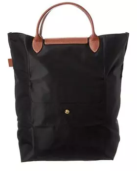 Сумка-тоут Longchamp Le Pliage среднего размера из парусины, черный
