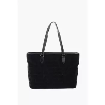 Сумка-тоут LOVE из искусственной кожи и губки с тисненым логотипом Moschino, Black