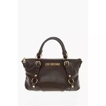 Сумка-тоут LOVE из искусственной кожи с золотым логотипом Moschino, Brown