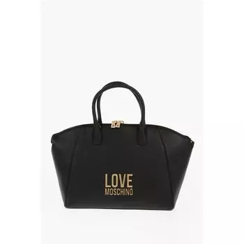 Сумка-тоут LOVE из искусственной кожи с золотым логотипом Moschino, Black