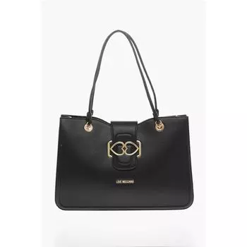 Сумка-тоут LOVE MOSCHINO из искусственной кожи с золотистой застежкой Moschino, Black