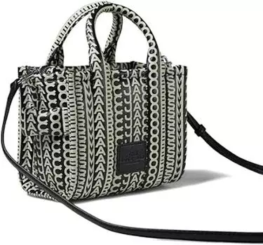 Сумка-тоут Marc Jacobs The Monogram Leather Crossbody черная/белая Один размер