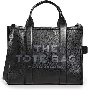 Сумка-тоут Marc Jacobs женская кожаная среднего размера, черная, один размер