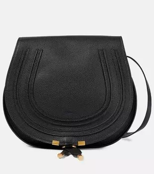 Сумка-тоут Marcie среднего размера из кожи Chlo, черный