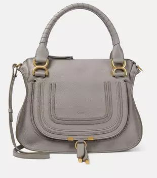 Сумка-тоут Marcie среднего размера из кожи Chlo, серый