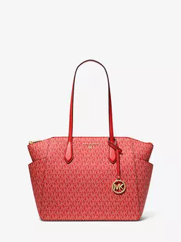 Сумка-Тоут Marilyn среднего размера с фирменным логотипом Michael Kors, красный