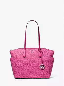 Сумка-Тоут Marilyn среднего размера с фирменным логотипом Michael Kors, розовый