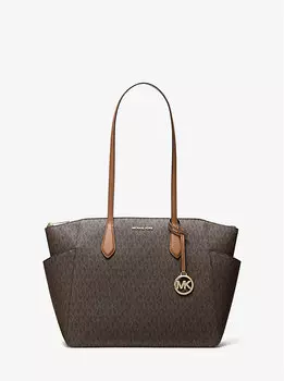 Сумка-Тоут Marilyn среднего размера с фирменным логотипом Michael Kors, коричневый