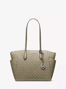 Сумка-Тоут Marilyn среднего размера с фирменным логотипом Michael Kors, зеленый
