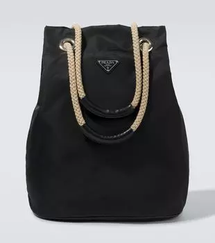 Сумка-тоут Mariner Re-Nylon среднего размера Prada, черный