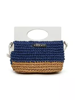 Сумка-тоут Marni Kids из рафии, синий