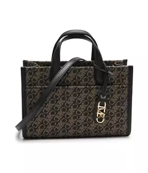 Сумка-тоут Michael Kors Gigi с принтом и ремешком, коричневый