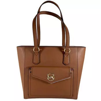 Сумка-тоут Michael Kors Joey Arcon MK Signature, коричневый