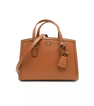 Сумка-тоут Michael Kors кожаная с монограммой, коричневый