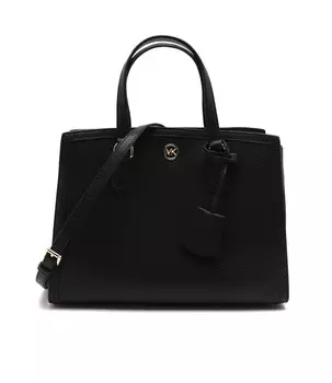 Сумка-тоут Michael Kors кожаная с монограммой, черный