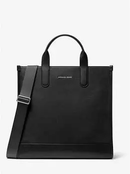 Сумка-тоут Michael Kors Mens Hudson Pebbled Leather, черный