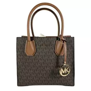 Сумка-тоут Michael Kors Mercer Leather, коричневый