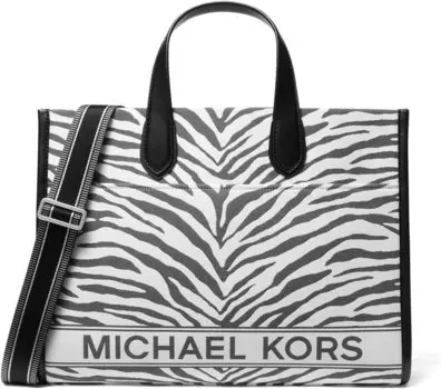 Сумка-тоут MICHAEL Michael Kors Gigi Large Grab Tote, цвет Black Multi
