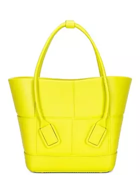 Сумка-тоут Mini Arco для покупок Bottega Veneta, цвет Kiwi & Silver