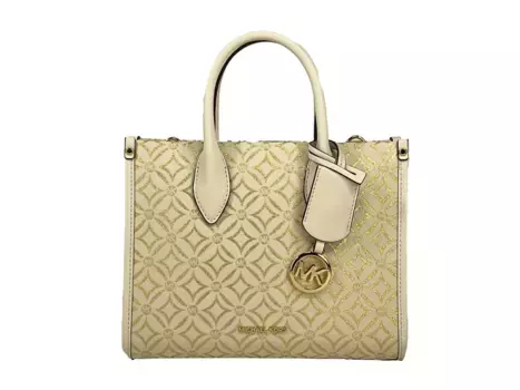 Сумка-тоут Mirella Small Top Zip Crossbody, кремовая Michael Kors