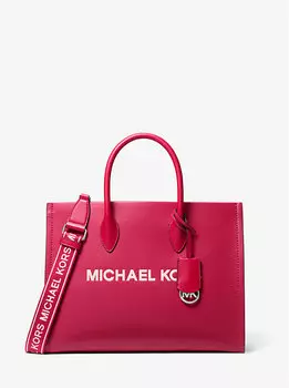 Сумка-Тоут Mirella среднего размера из шагреневой кожи Michael Kors, красный
