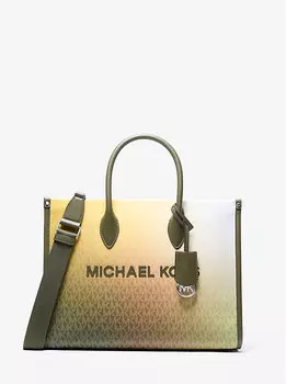 Сумка-Тоут Mirella среднего размера с фирменным логотипом и эффектом омбре Michael Kors, мультиколор