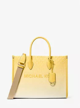 Сумка-Тоут Mirella среднего размера с логотипом омбре Michael Kors, желтый