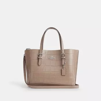 Сумка-тоут Mollie 25 COACH, цвет silver/stone