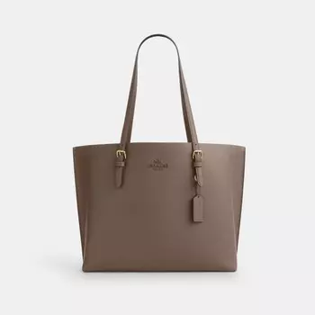 Сумка-тоут Mollie COACH, цвет gold/dark stone