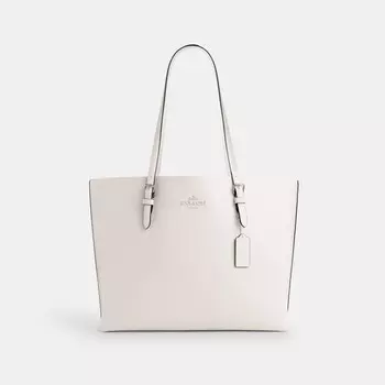 Сумка-тоут Mollie COACH, цвет silver/chalk