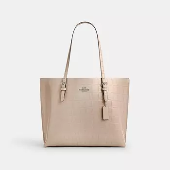 Сумка-тоут Mollie COACH, цвет silver/stone