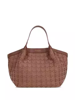Сумка-тоут mosaico размера мини Serapian, коричневый