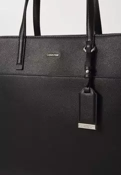 Сумка-тоут MUST MEDIUM SHOPPER CAVIAR Calvin Klein, черный