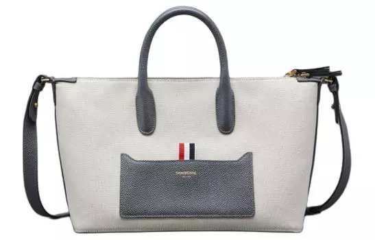 Сумка-тоут на молнии с логотипом THOM BROWNE