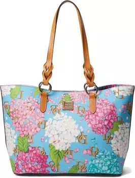 Сумка-тоут Nelly с монограммой Hydrangea Dooney & Bourke, синий