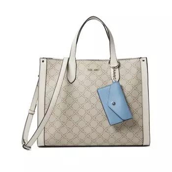 Сумка-тоут Nine West Candance Carryall, кремовый/голубой