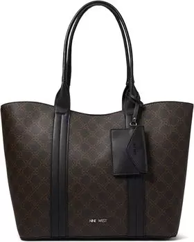 Сумка-тоут Nine West Kyndall Trap Tote, цвет Brown Logo/Black