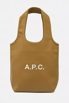 Сумка тоут Ninon small A.P.C., зеленый