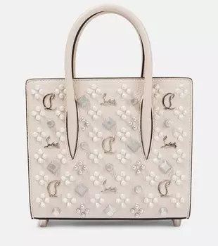 Сумка-тоут Paloma Mini из кожи Christian Louboutin, бежевый