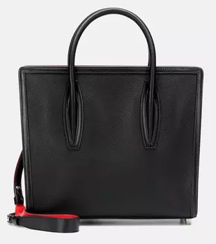 Сумка-тоут Paloma среднего размера из кожи Christian Louboutin, черный