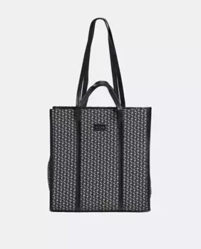 Сумка-тоут Pepe Jeans из жаккардовой ткани, черный