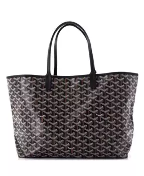 Сумка-тоут PM Saint Louis Claire Voie из лакированного холста Pre-Owned Goyard, черный