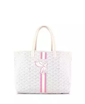 Сумка-тоут PM Saint Louis с принтом из лакированного полотна Pre-Owned Goyard, белый