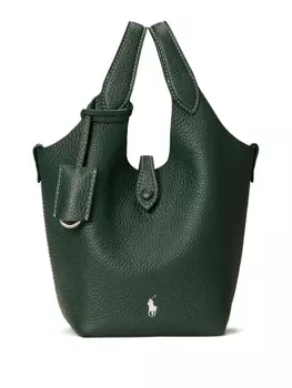 Сумка-тоут Polo Play из шагреневой кожи Polo Ralph Lauren, зеленый